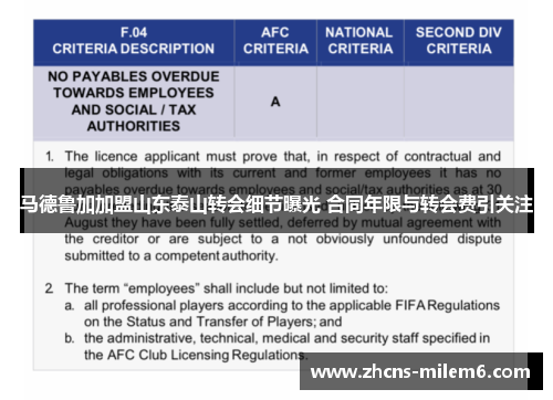 马德鲁加加盟山东泰山转会细节曝光 合同年限与转会费引关注